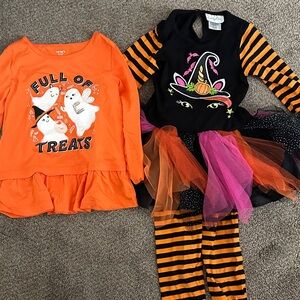 Emily Rose Halloween Ghost and Witch Set - Orange and Black